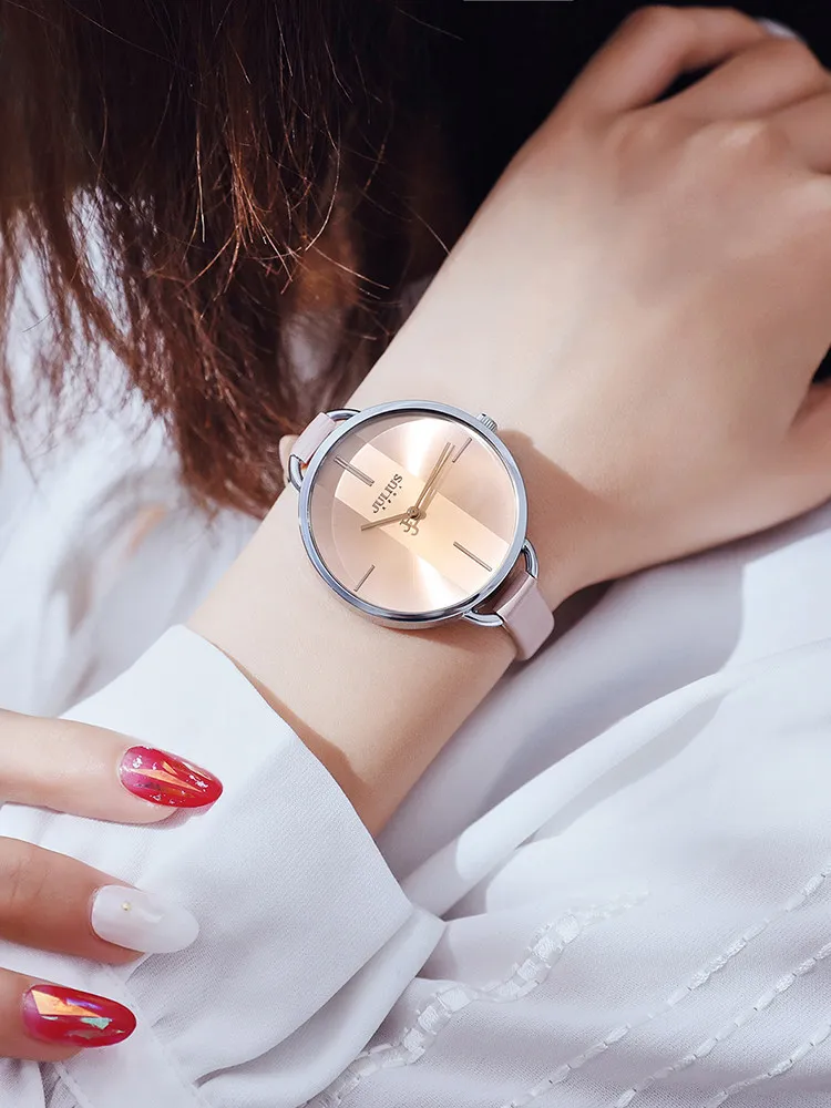 Women'S Watch With A Simple And Thin Strap, Elegant And Sophisticated Design, High-Quality Timepiece, Unique Wristwatch.