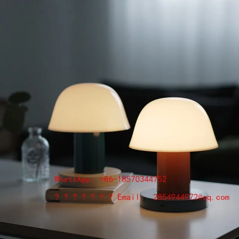 

Настольная лампа-грибок в скандинавском средневековом стиле для гостиной, портативная, с зарядкой, для спальни, прикроватная, атмосферная