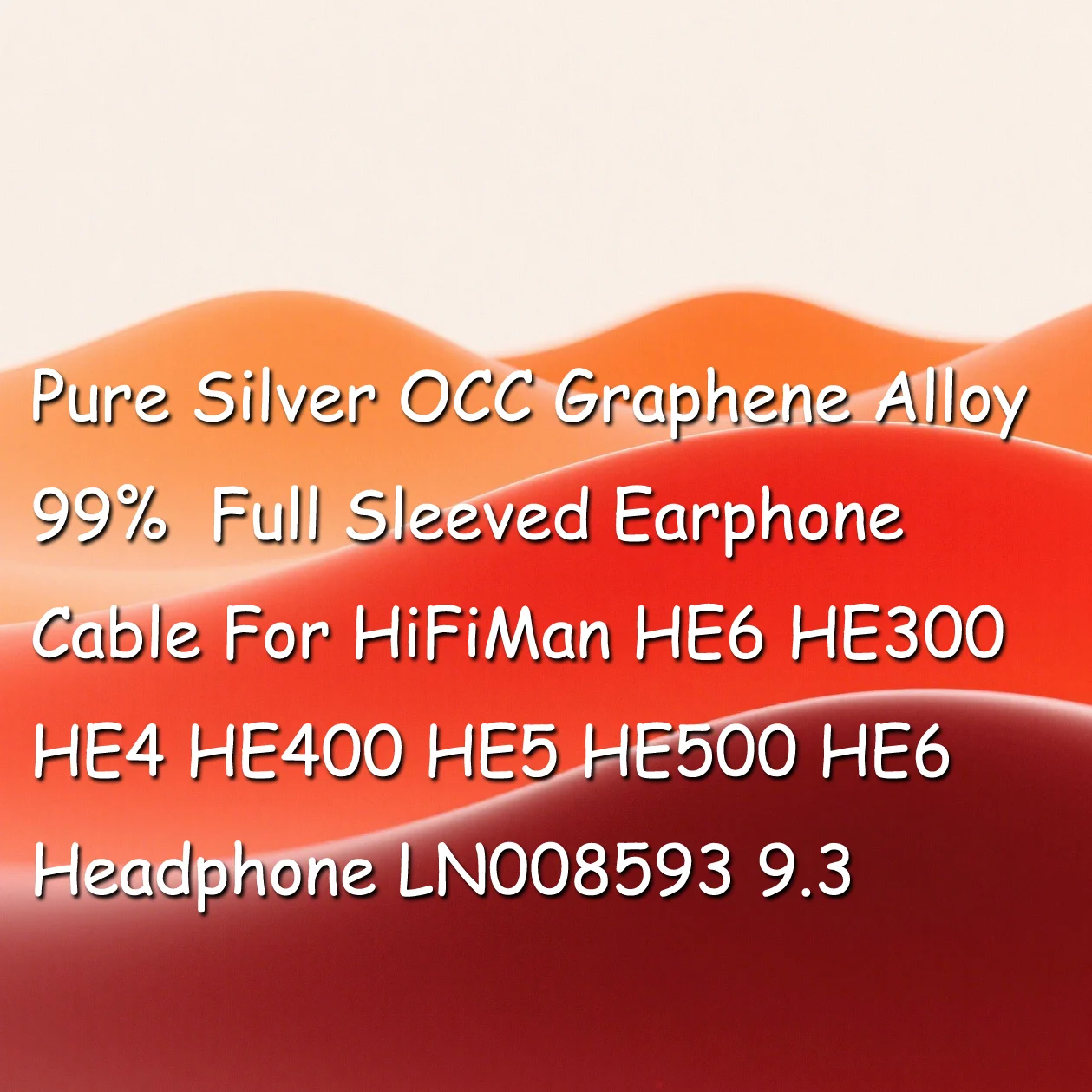 

Pure Silver OCC Graphene Alloy 99% Full Sleeved Earphone Cable For HiFiMan HE6 HE300 HE4 HE400 HE5 HE500 HE6 Headphone LN008593