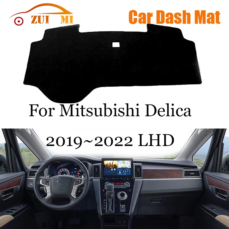 ZUIMI Dashboard Cover Dash Mat Dashmat For Mitsubishi Delica 2019~2022 LHD RHDDash Board Cover Pad Sun Shade