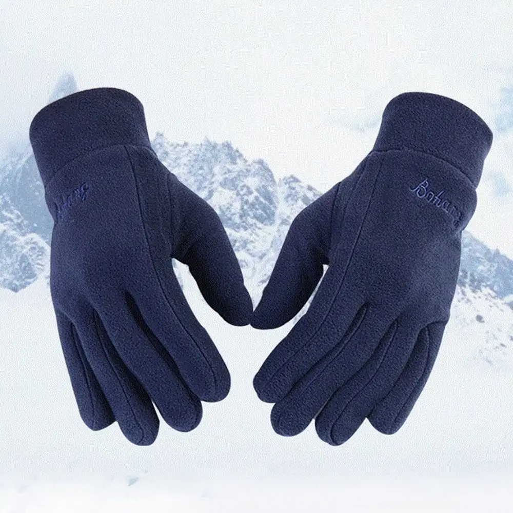 Riding Driving Gloves Autumn Winter Fleece Full Finger Mittens Women Gloves Furry Warm Mitts Thick