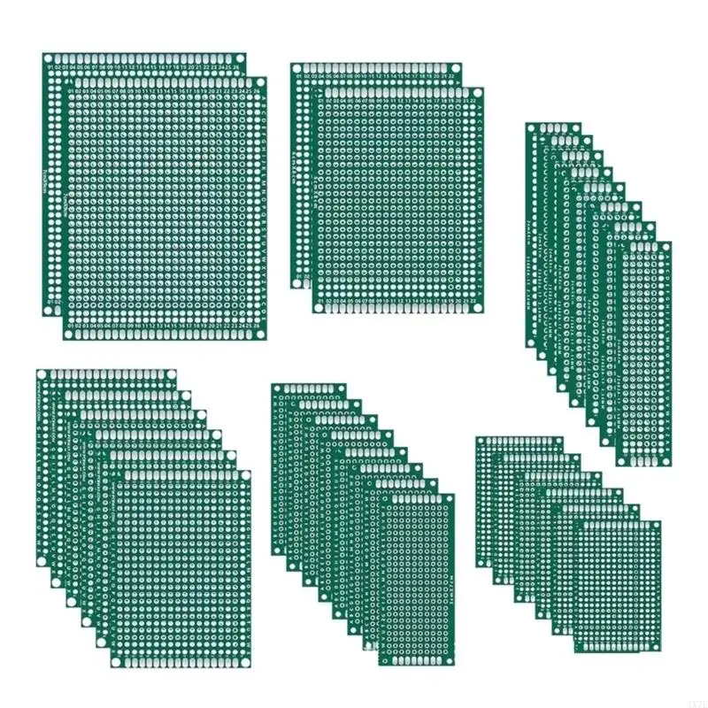 

4X7E 32Pcs Double Sideds Etcheds Prototyping Board For LED Resistors Connection And DIY Builds