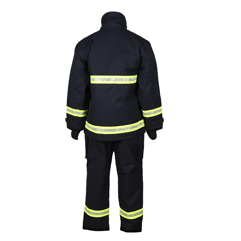 Traje ignífugo bombero EN469 CE aramida reflectante azul - imagen 2