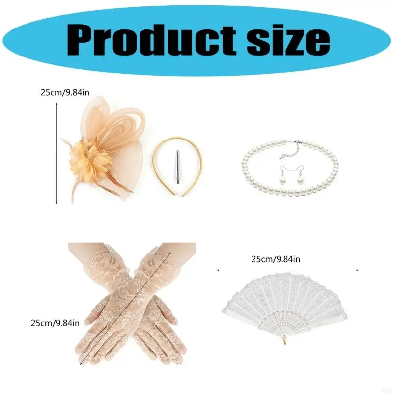 77HE Comfortable Bridal Headpiece Hat Costume Hairpiece Set for Weddings and Event