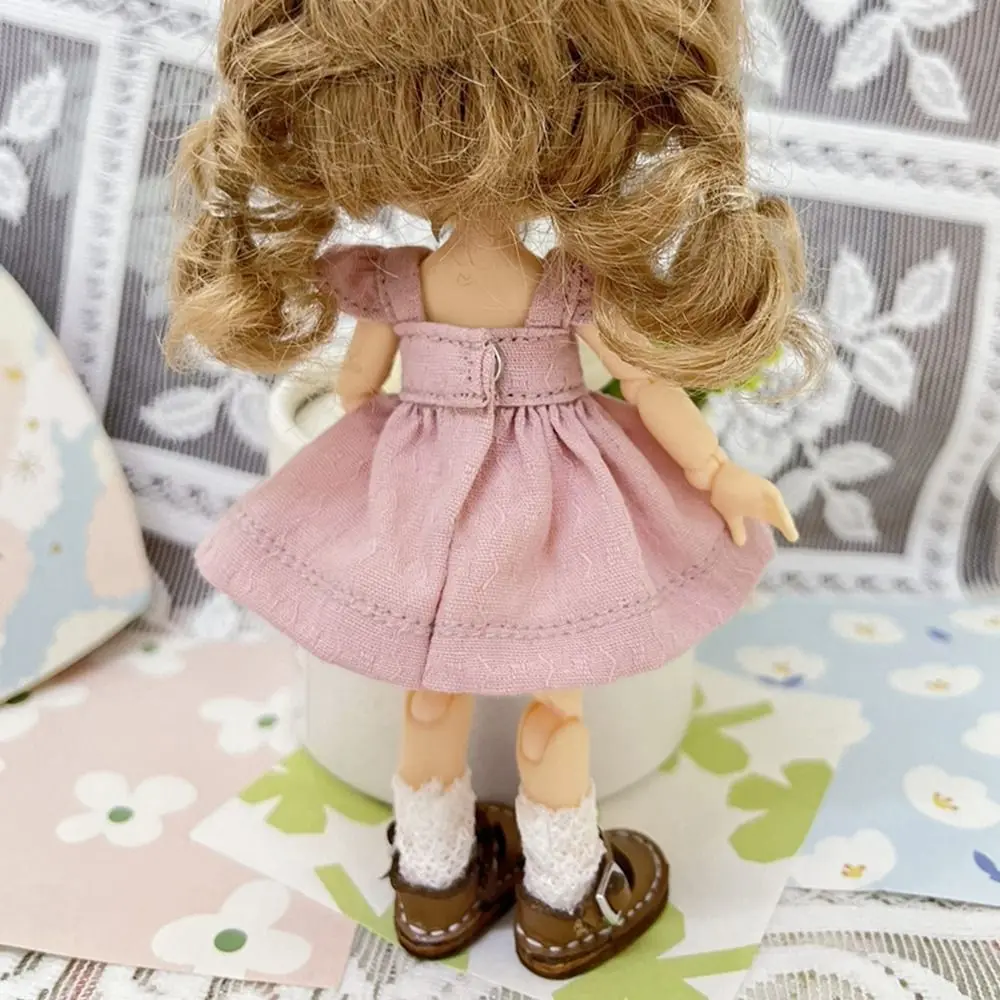 手作りプリントドレスショート/長袖ファッション人形服スカートマルチスタイルアクセサリー白カーディガン