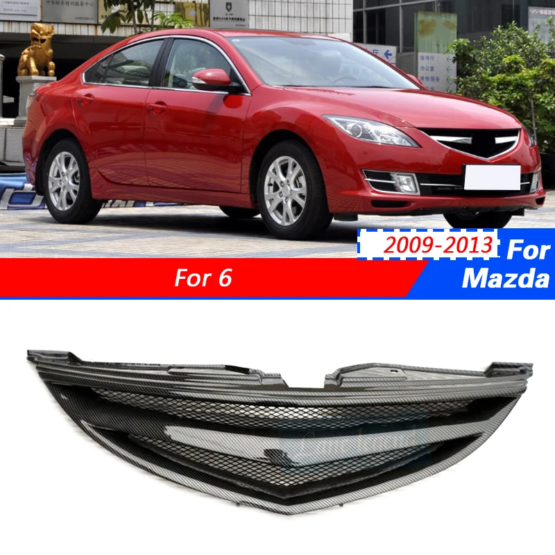 Perfect Match Front Hood Bumper Grille Racing Grill For Second Generation Mazda 6 2009 - 2013 Ventilation Net Radiator Grille