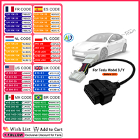 20pin OBD Connector for Tesla Model 3 before January 2019 For X431 OBD2 Diagnostic Adapter Cable 20pin Male/Female to OBD2 16pin