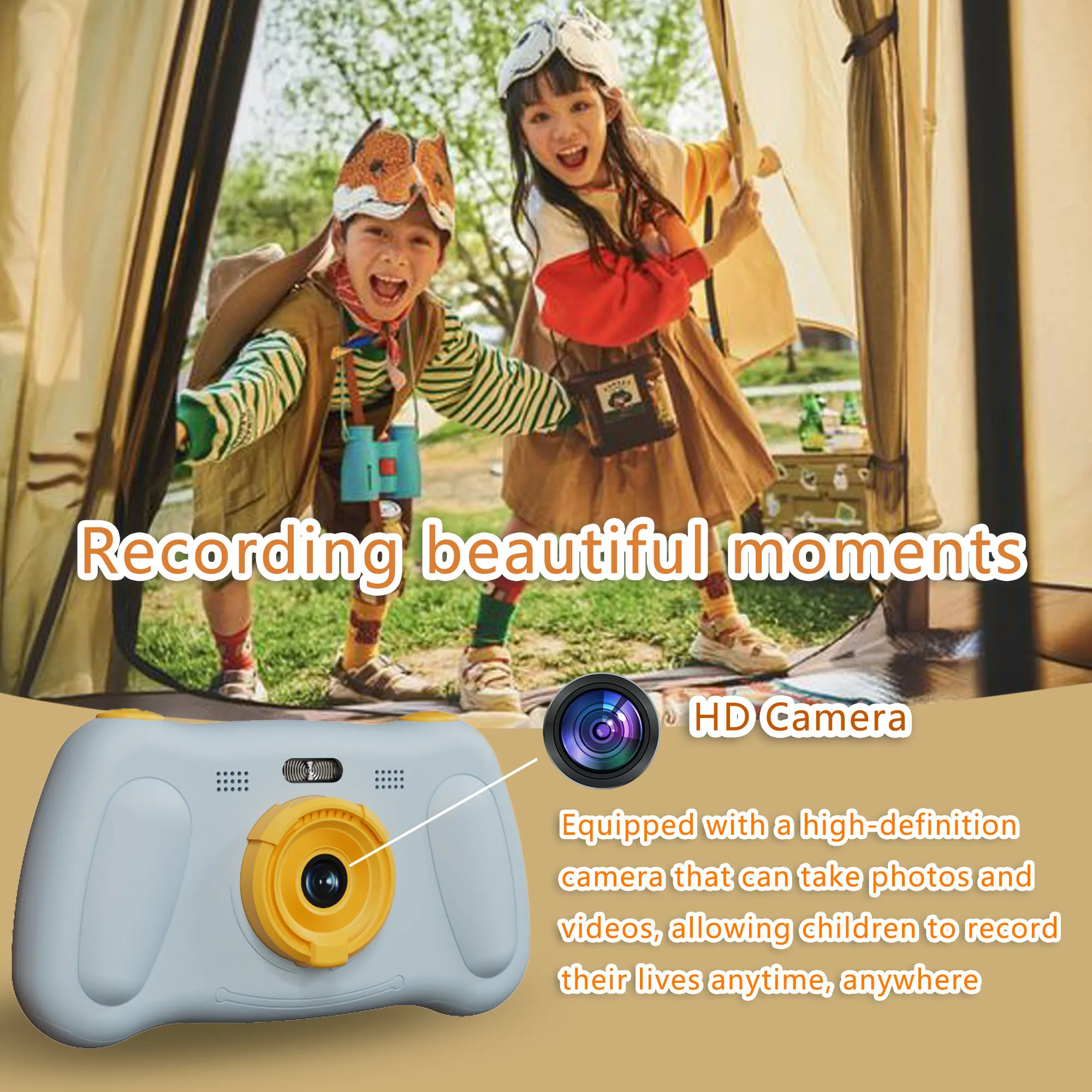 Children Camera HD Toddler Digital Video Camera Kids Camera Puzzle game machine Toys for Christmas Birthday Gifts