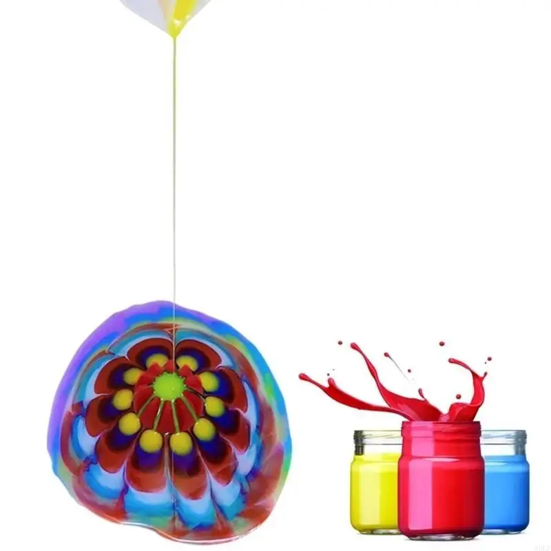 

85LF Acrylic Pouring Paint Cup Silicone Mold Reverse Flower Dip Pouring Paint Mixing Cup for Resin Art Drawing DIY Making