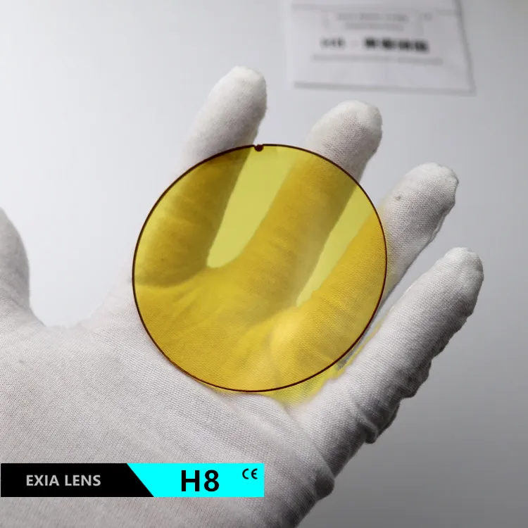 EXIA – lunettes de soleil H8, verres de couleur ambre, non revêtus, résine CR39, UV400, Base courbe 6