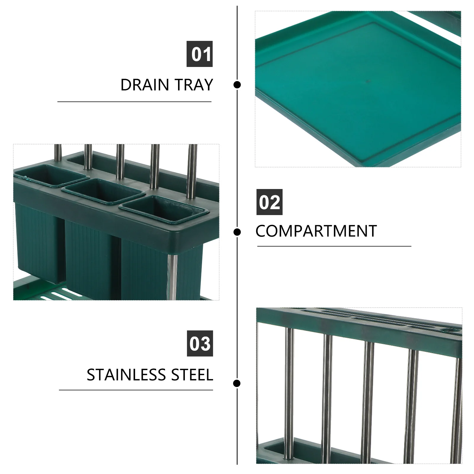 

Chopstick Knife Storage Rack Stainless Steel Utensil Holder For Kitchen Cutlery Organizer Spoon Fork Drainage Countertop