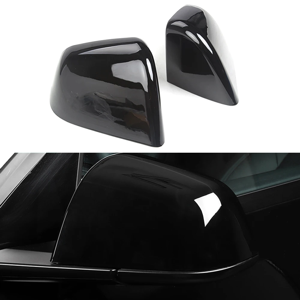 

2pcs ABS Case For Tesla Model 3 Model Y 2021 Car Side Door Rear View Mirror Cover Rearview Protector Auto Styling Accessories