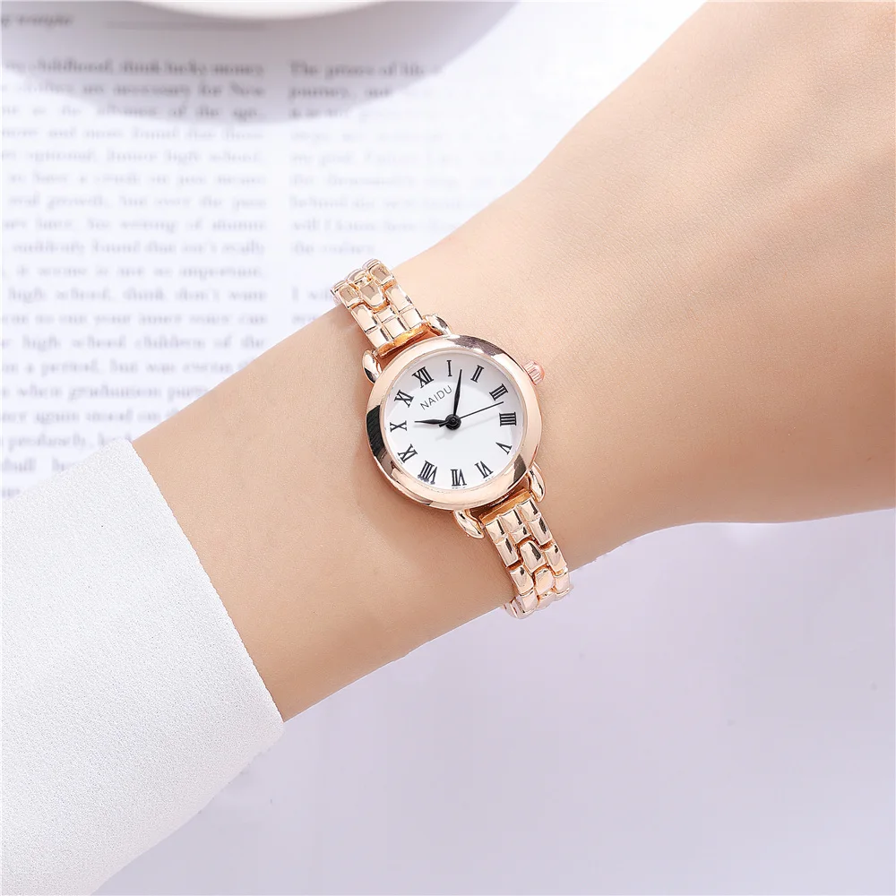 fashion small dial quartz women lady bracelet steel watch