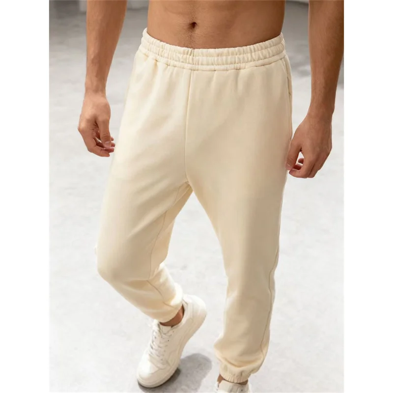 رجل الركض السراويل الرياضية الخريف الشتاء الصوف Sweatpants الرجال الرياضة الصالة الرياضية السراويل موضة بلون تجريب السراويل الطويلة غير رسمية