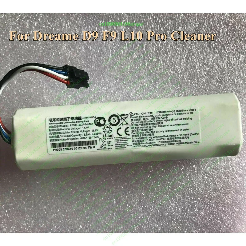 

Новая сменная батарея P2008-4S2P-MMBK для Mijia Dreame D9 F9 L10 Pro CleanerClippers