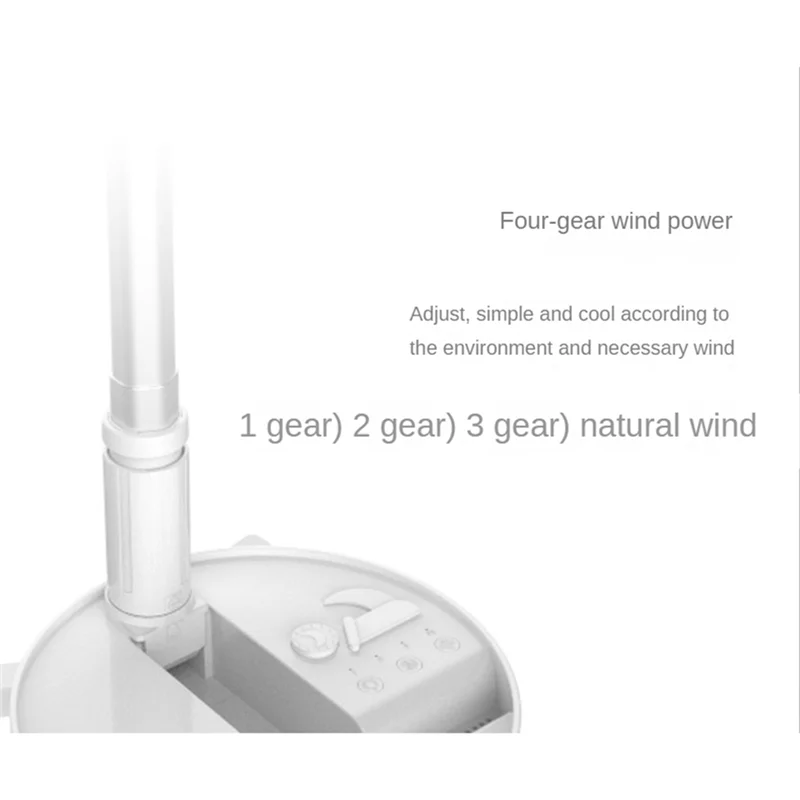 Piso retráctil plegable portátil de poco ruido 7200MAh ventilador de pulverización al aire libre recargable ventilador de verano dormitorio escritorio refrigeración-B
