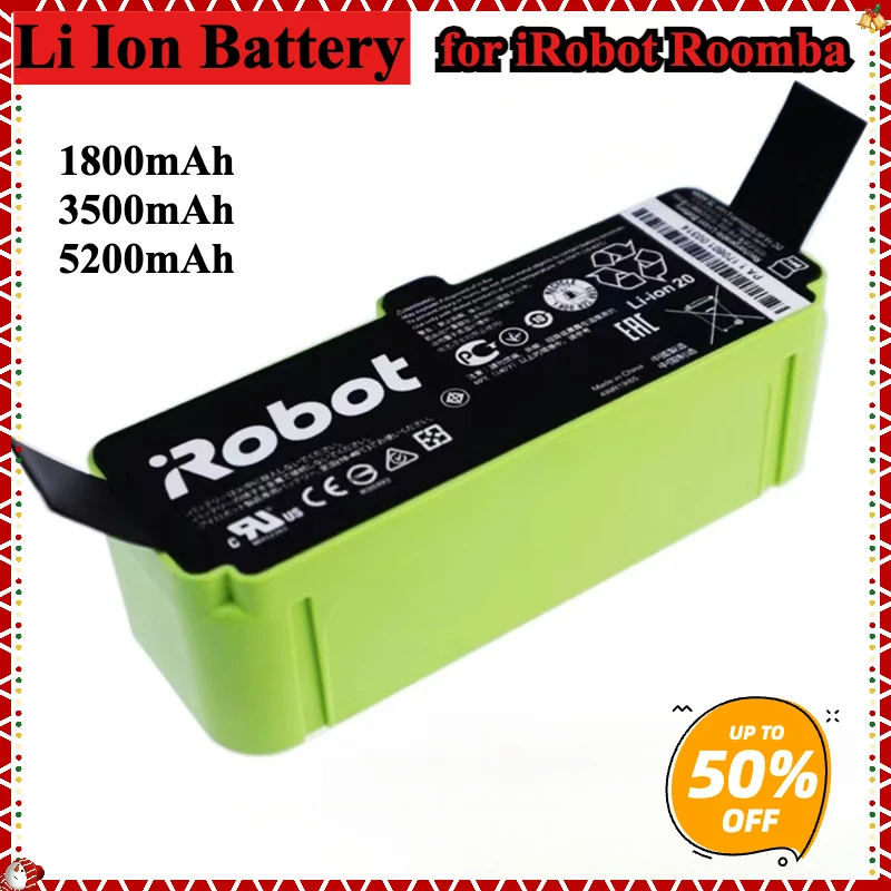 14.4V Li Ion Battery for iRobot Roomba Cleaner 900 800 700 600 Series 960 980 981 965 895 890 860 695 692 690 680 675