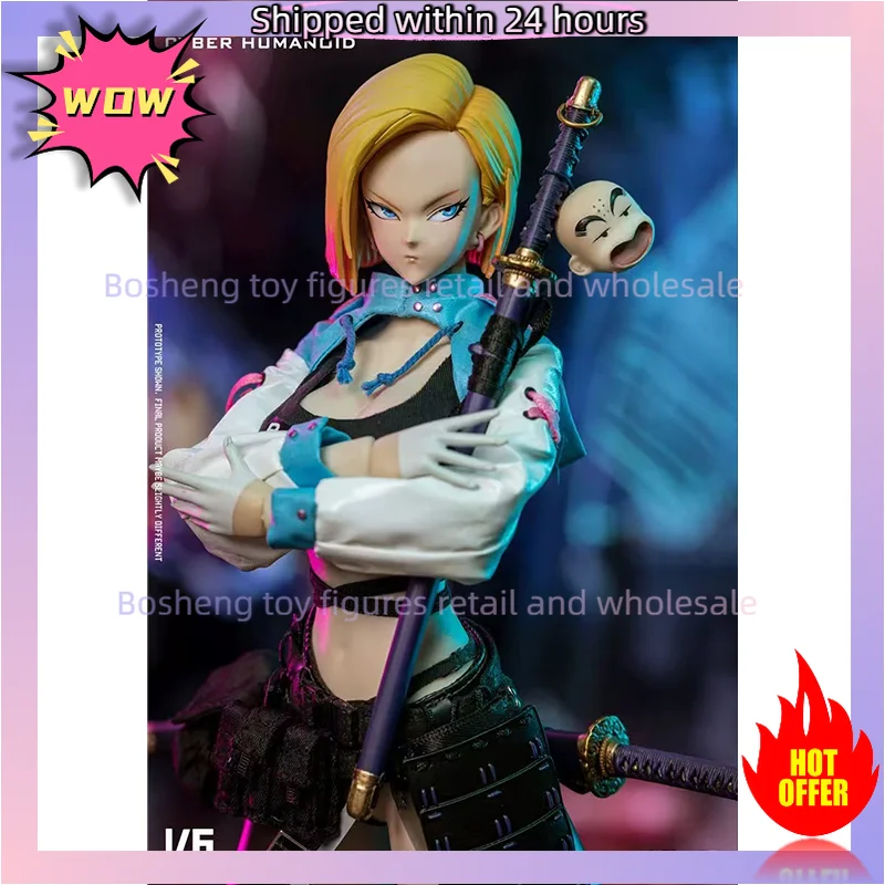 الأصلي ASTOYS AS2022-10 1/6 أندرويد No.18 سايبر الروبوت اللازورد في المخزون أنيمي عمل جمع أرقام نموذج اللعب