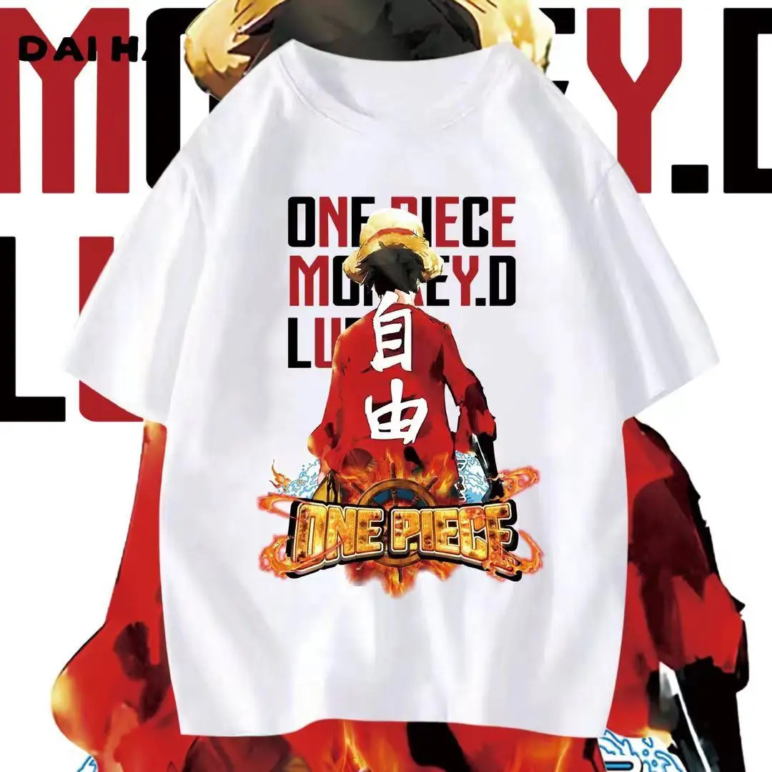 Anime ONE PIECE Luffy Redhead Xiangxis Uta Sauron Ace Edición de teatro Camiseta holgada de soporte de manga corta