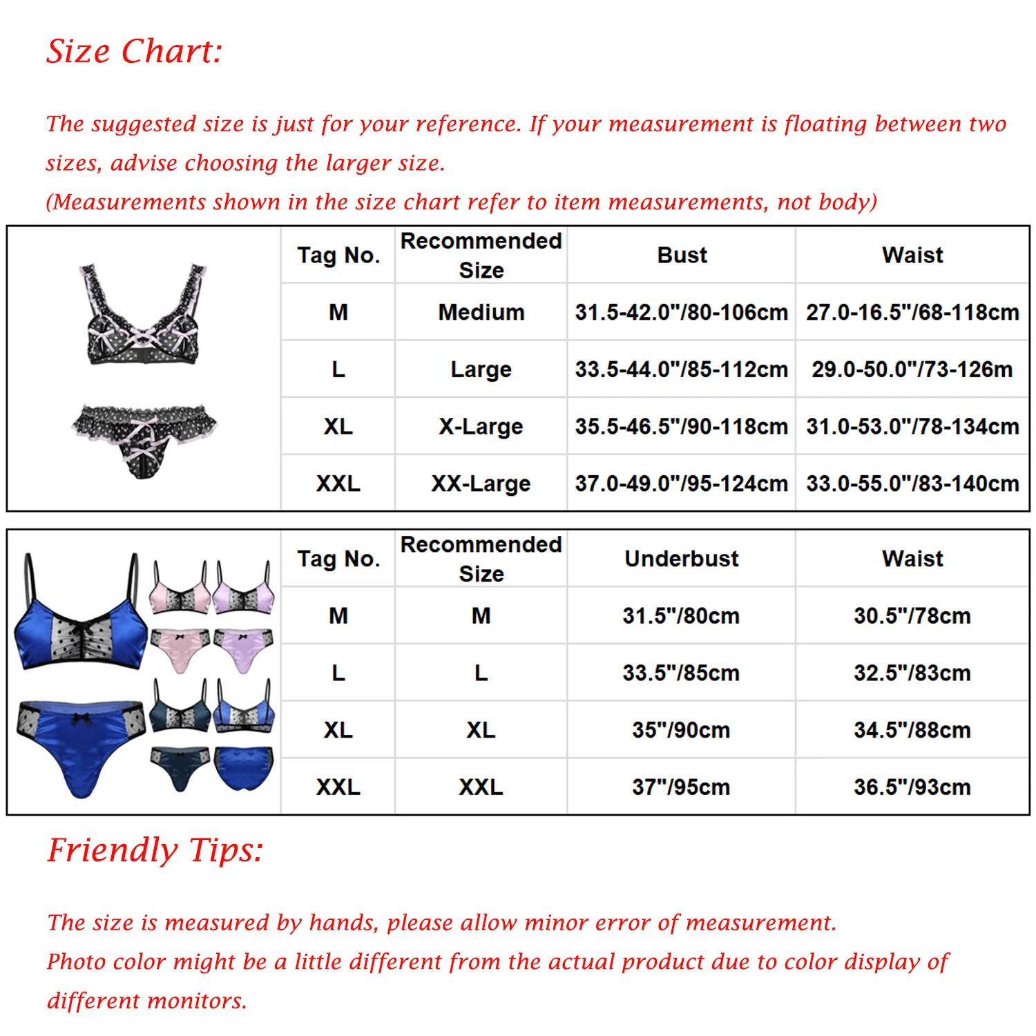 YiZYiF Ruffled Men Sissy Bra Top with THONG panties Chiffon Elastic Frilly Spots Lingerie Crotchless T-Back polka dot Underwear