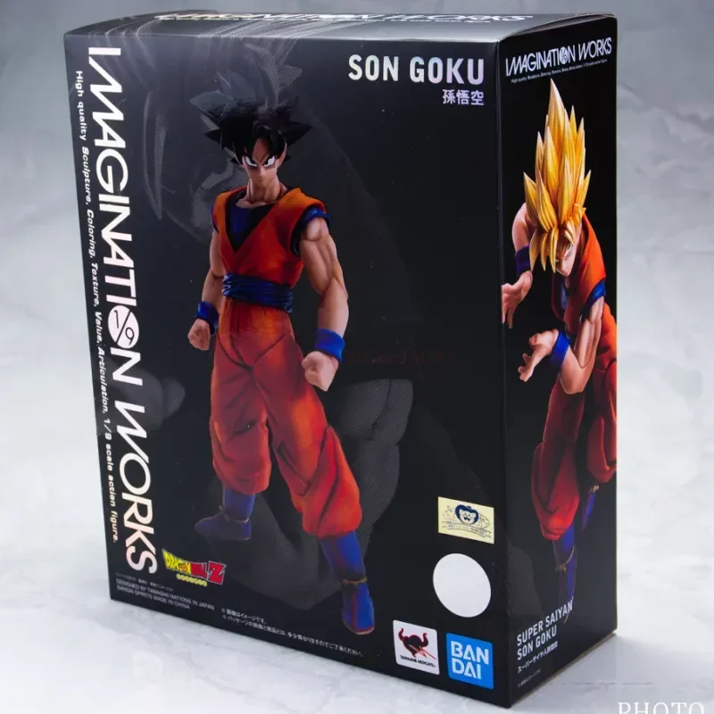 Original Bandai Imagination Works Son Goku Dragon Ball Z In Stock Anime Action Collection Figures Model Toys Gift