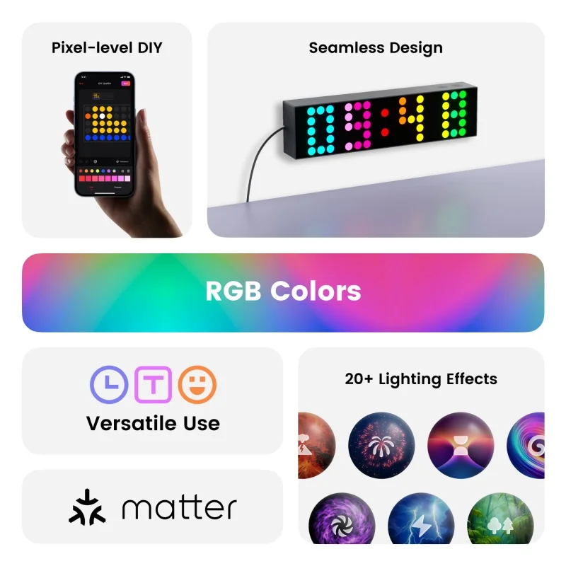YEELIGHT Cube مصباح ذكي لايت ضوء ديناميكي RGB واي فاي اتصال بلوتوث 16 مليون لون مزامنة الموسيقى APP التحكم الذكي