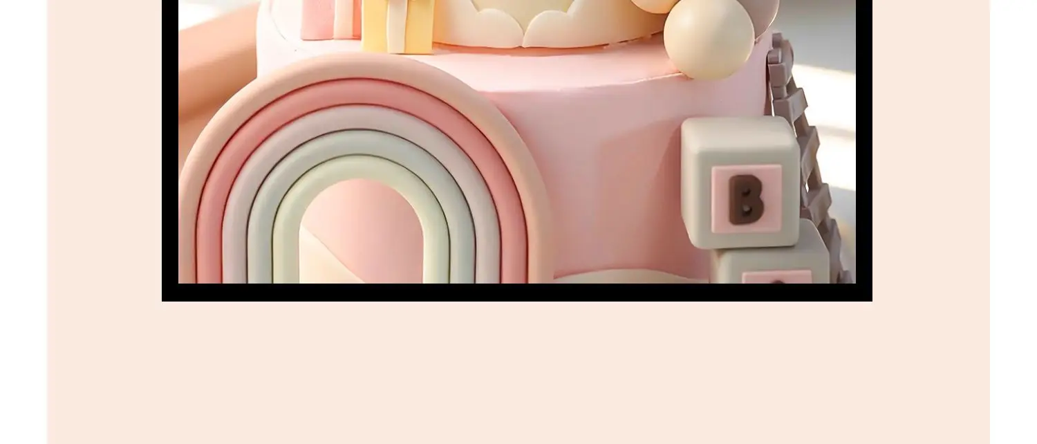 Cartoon Ballon Bär Kuchen Dekor Rosa Schleife Baby Thema Kuchen Topper für Mädchen 1. Geburtstag Party Baby Dusche Dekorationen Lieferungen – Detail 3
