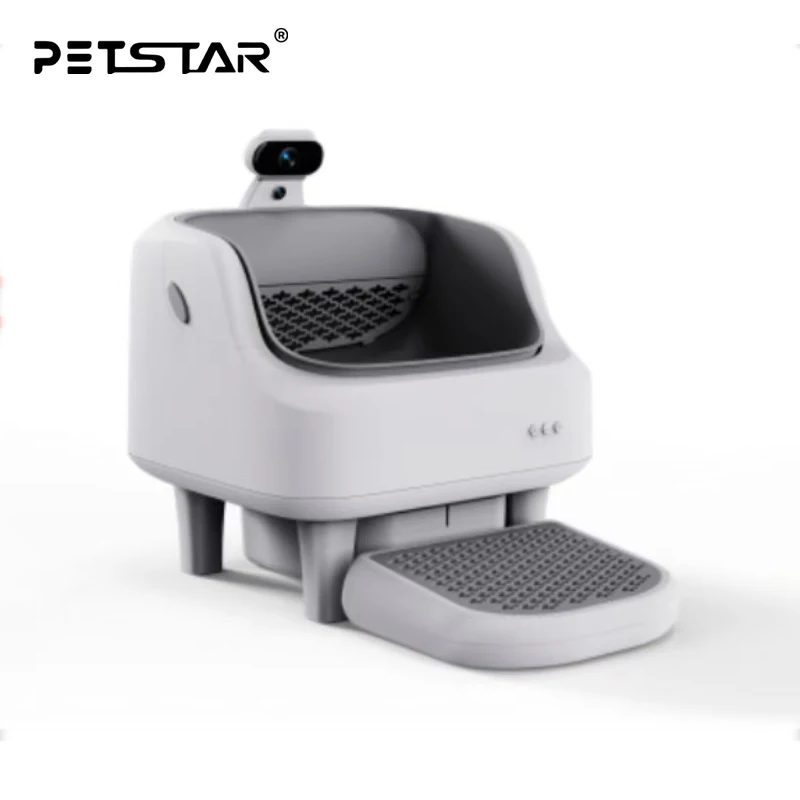 Open Self-cleaning Cat Litter Box Camera Connection, Automatic Sensing, Safe and Intelligent Cat Litter Box, Open Top Design