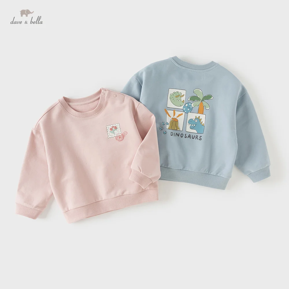 

Dave Bella Kids Cotton Pullover Autumn Spring Children Clothes Girls Cartoon Print Sweatshirt Boys Casual Outdoor Tops DB1260658