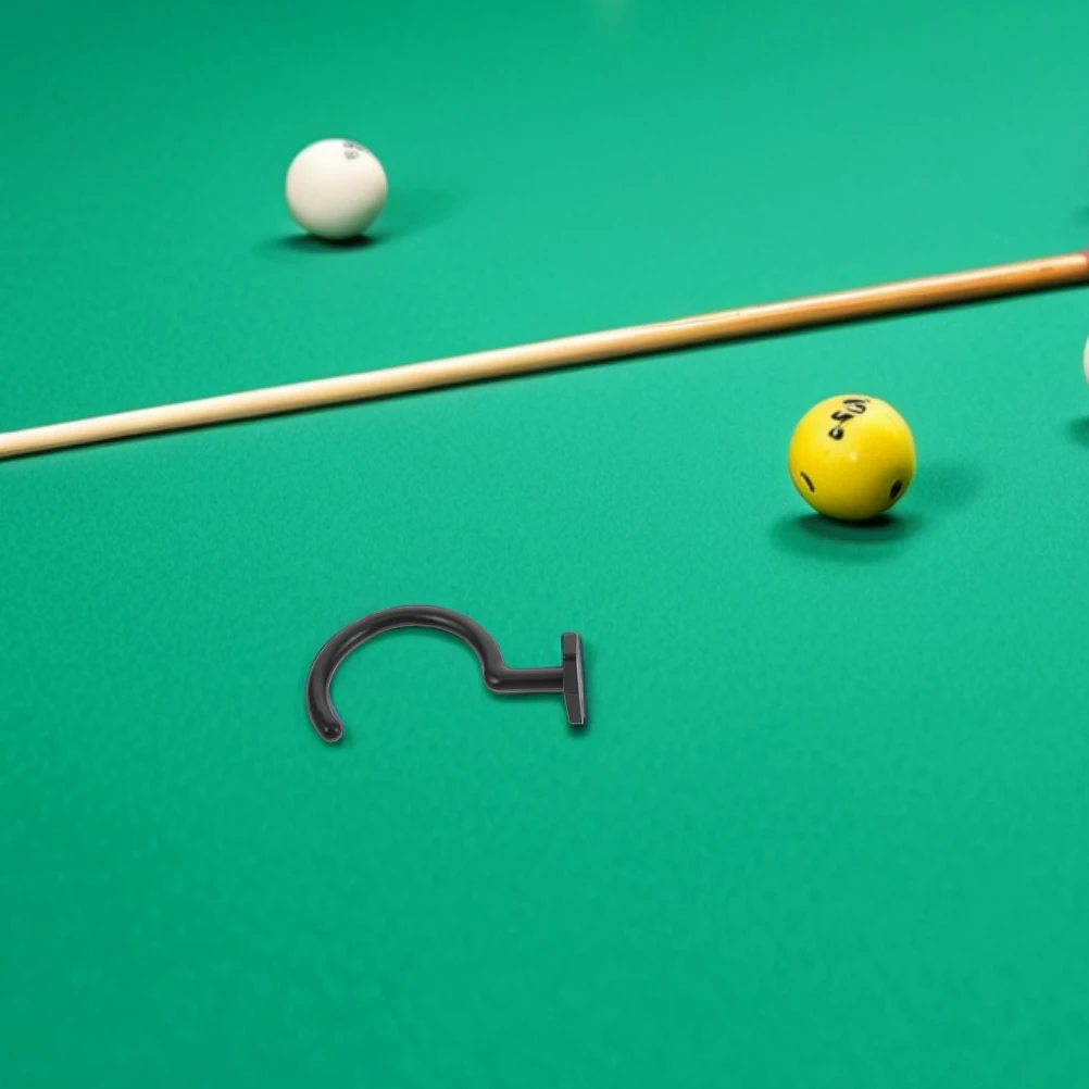 2Pcs Pool Cue Hook Metal Billiard Table Holder Wear-Resistant Under Table Side Rack Snooker Cue Storage Accessory