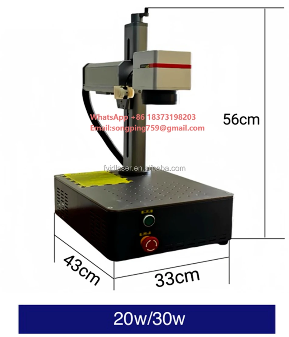 

New Fiber La ser Engraving Machine for Metal Stone Rubber & Plastic with 2.5D Deep Marking Las er Marking Engraving Machine