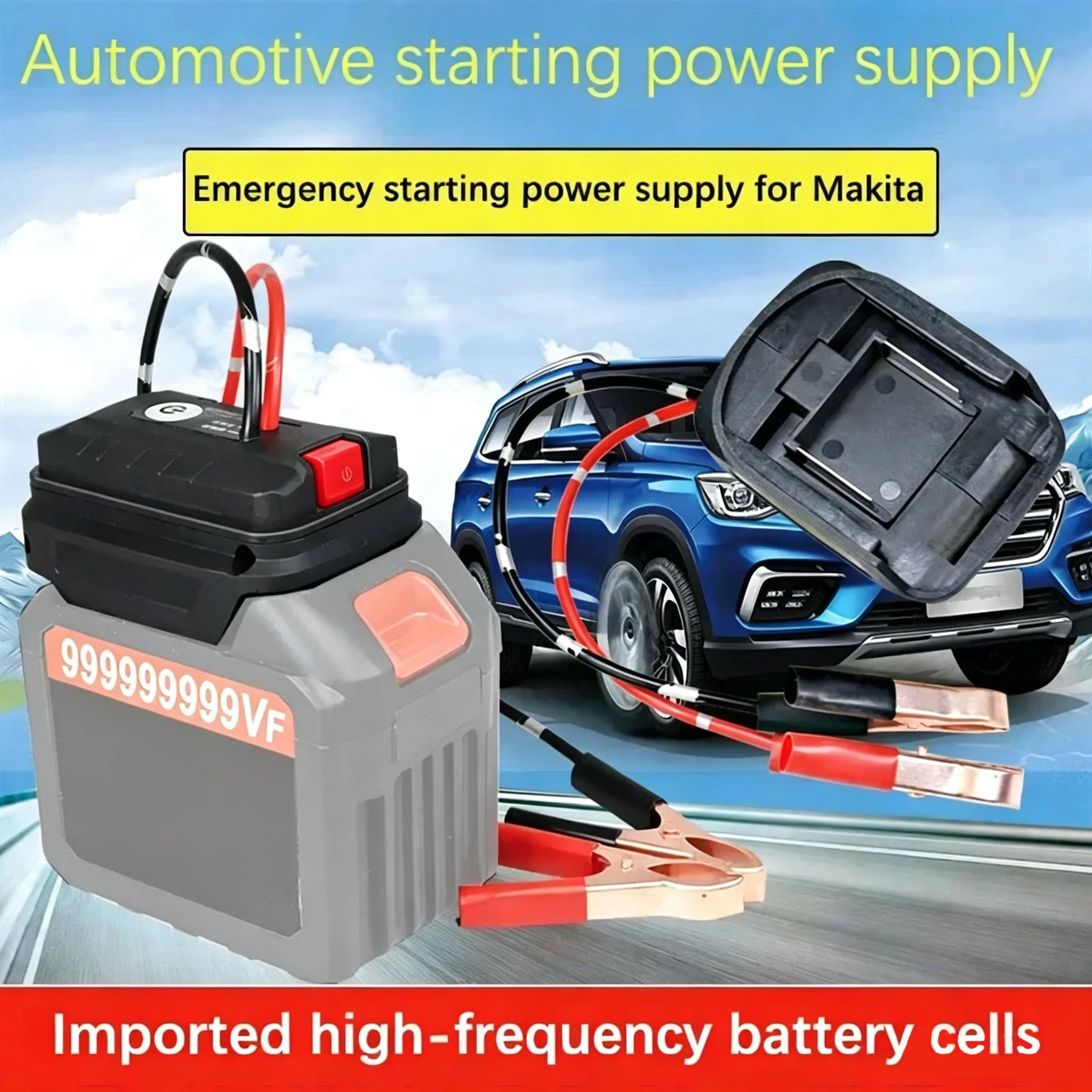 Werkzeugteil für Makita Lithium-Batterie, Autozünder, Notstart-Beleuchtung, Start-Booster für Dewalt, für Milwaukee, für Bosch – Detail 1