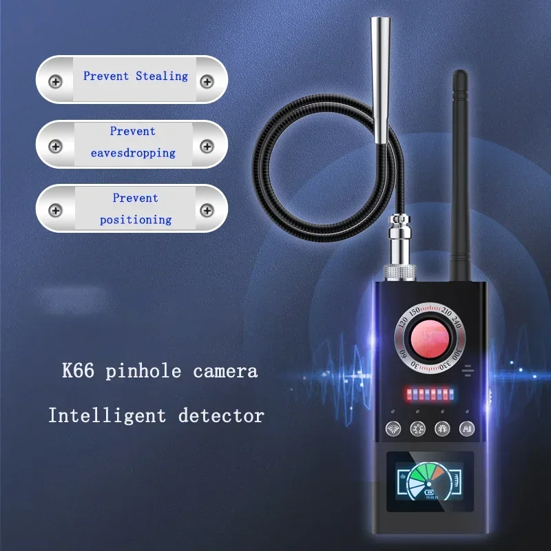 

K66 Camera Detection Wireless Signal Detector Hotel Anti Camera Positioning GPS Monitoring Detection Strong Infrared Scanning