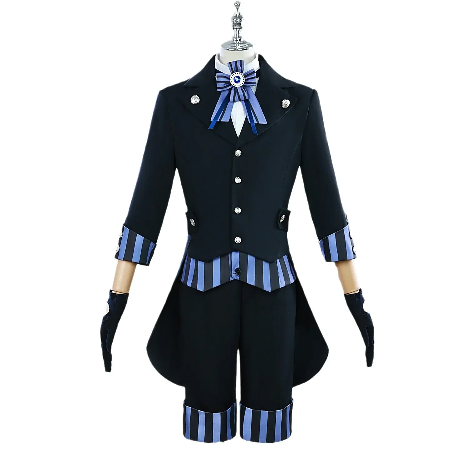 Liner Cruise Ciel Cosplay Anime schwarz Butler Kostüm schwarz Uniform Anzug Hut Perücke Set Halloween Party Rollenspiel Outfit für Mann