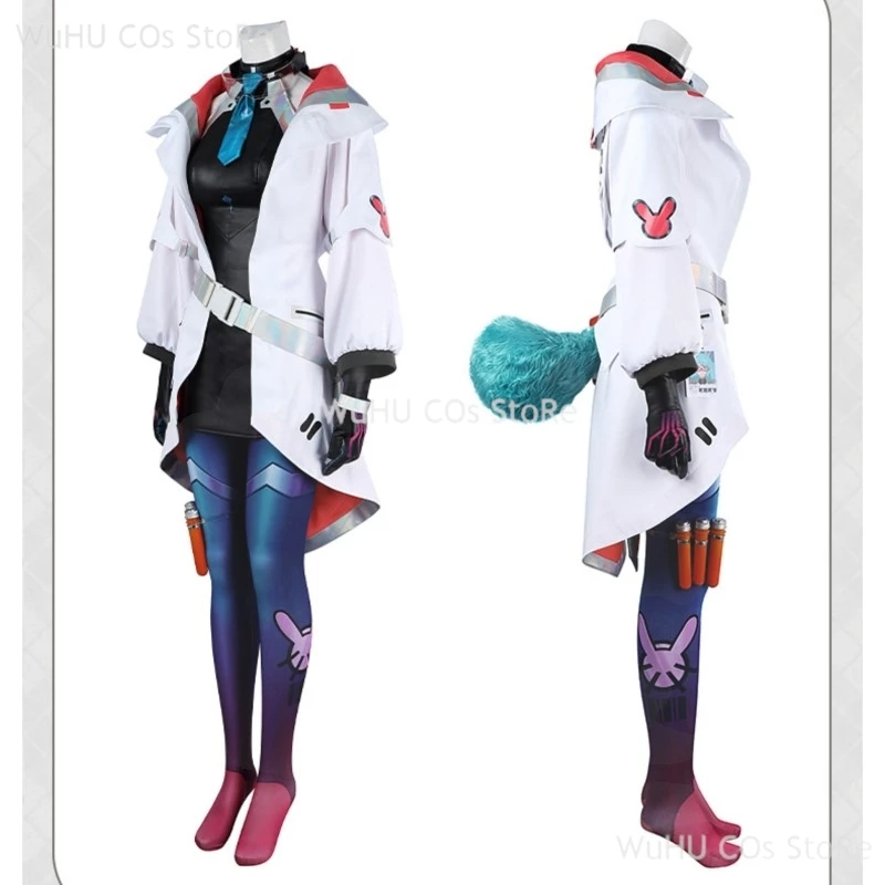 لعبة LOL أورورا أزياء تنكرية لعبة بطل الساحرة بين عوالم أورورا فستان قبعة ذيل أزياء الهالوين للعب الأدوار