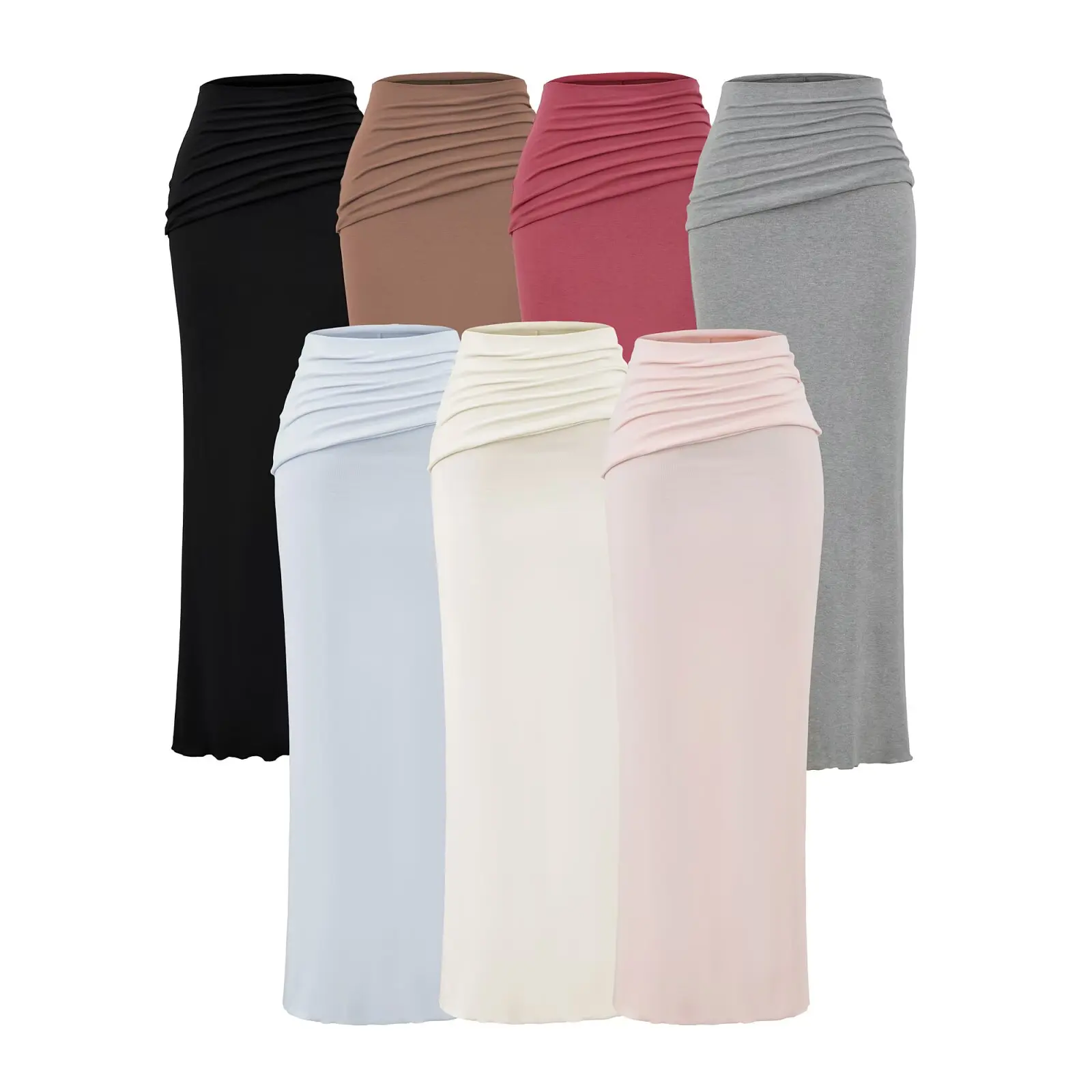 Sexy High Waist Bodycon  Skirt Trendy Pure Desire Spicy Girl Slimming Casual Versatile Long Skirt Women's Fashion