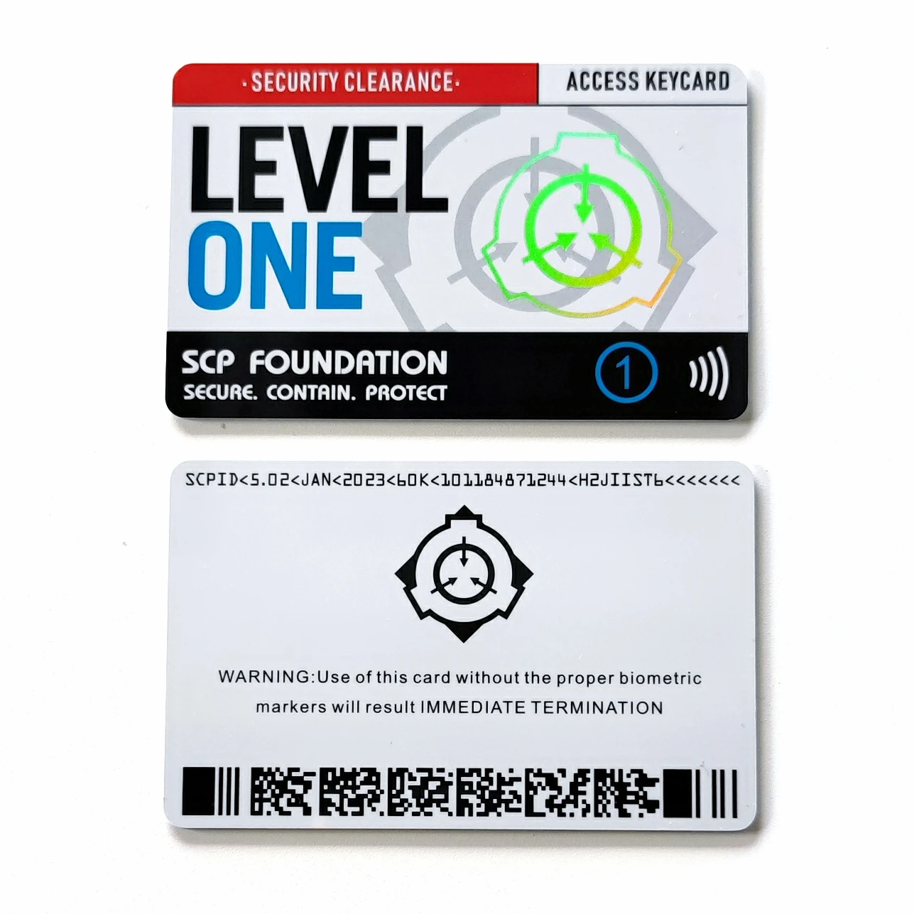 SCP ID keycard ,scp secret foundation cards,Special Logo Cosplay Access Grade Card GU-2552