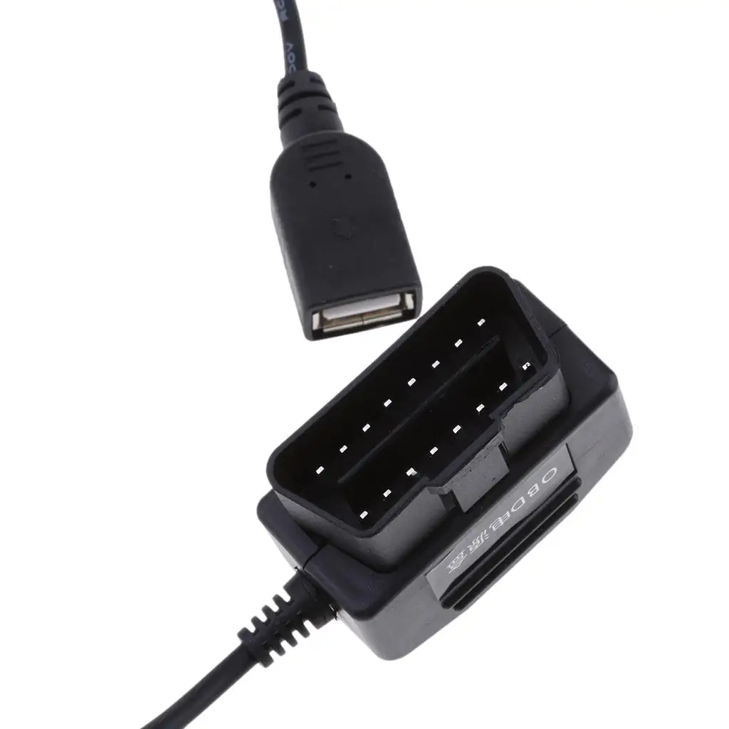 Transformer 12V 36V to 5V USB Output Plug and Play OBD Car Inverter Cable for Vehicle Phones