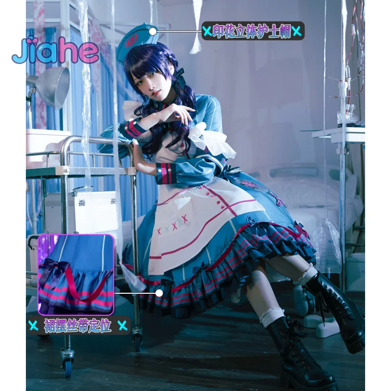 

Project Sekai Colorful Stage!Miku Akiyama Mizuki Cosplay mfy Costume Halloween Women Sweet Lolita Uniform Props Wig Maid Dress