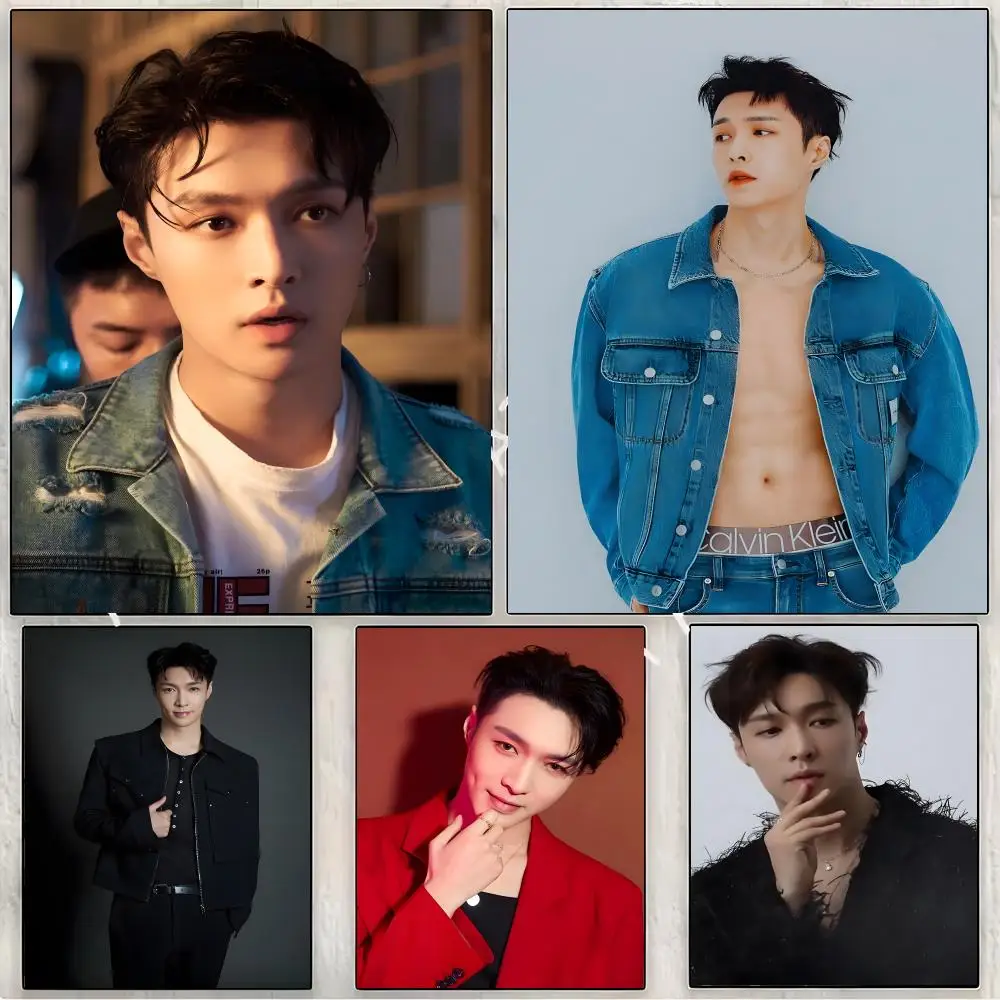 Singer Actor Lay Zhang Painting Calligraphy Canvas Print Wall Mural for Living Room Decor Gifts