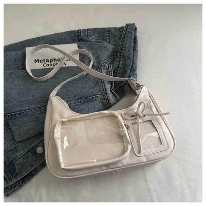Y2k Harajuku Shoulder Bag Women Korean Transparent Ita Bag School Crossbody Bag Female Japanese Designer Preppy Handbag Purse view 4