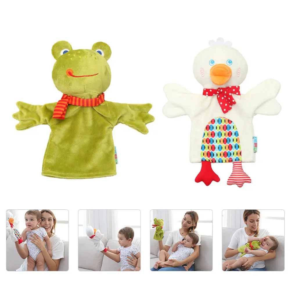 2 stuks handpoppen dierendoek voor kinderen interactief verhalen vertellen zacht educatief speeltijd cadeau handpop