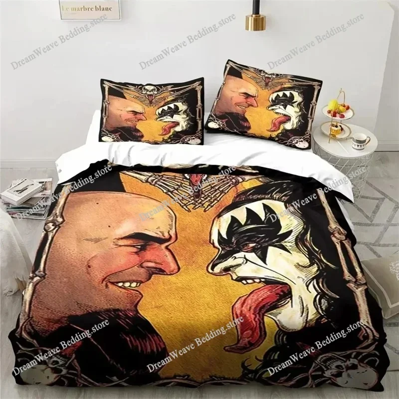 

Rock Band KISS Band Bedding Set for Bedroom Bedspreads for Bed Linen Comefortable Duvet Cover Quilt and Pillowcase Luxury Gift96