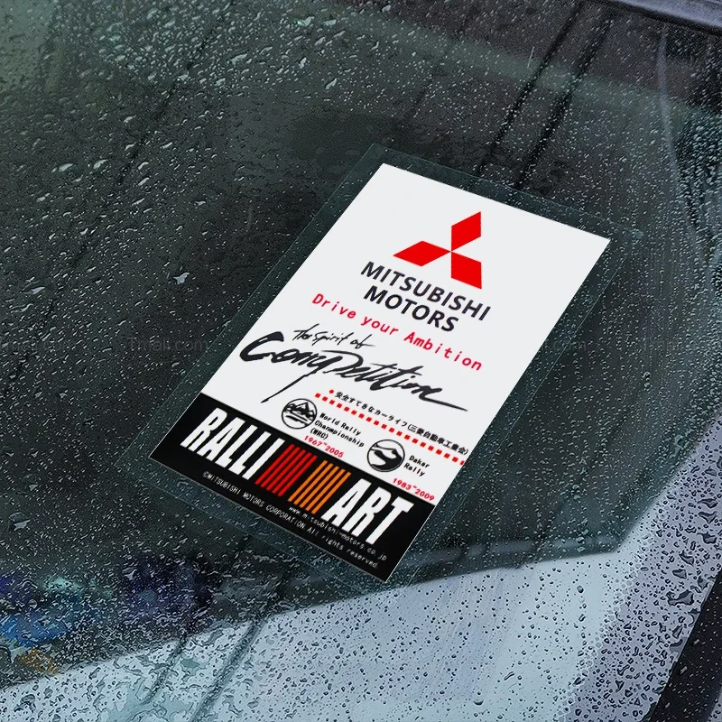 

JDM Static Cling Windshield Sticker Waterproof Decal for Mitsubishi Lancer Outlander Pajero L200 ASX Exterior Accessories