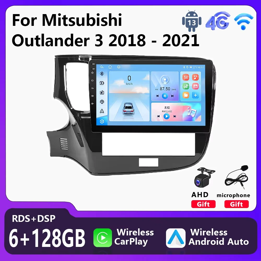 

Car Radio Multimedia Player For Mitsubishi Outlander 3 III GF0W GG0W 2018 - 2021 2 Din Wireless Carplay Android Auto Head Unit