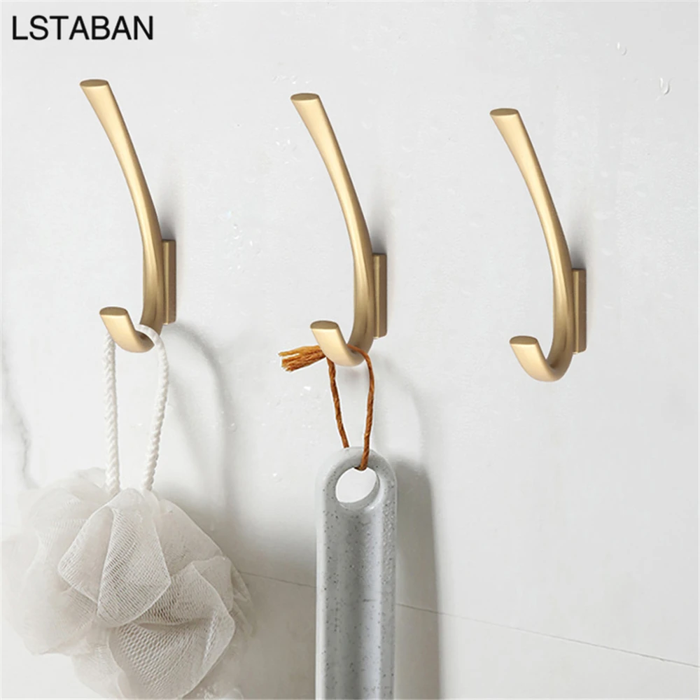 Creative Hook Wall Hanging Hook Bedroom Gold Black Zinc Alloy Cabinet Key Holder Wall Coat Rack Coat Hook Bathroom Accessories