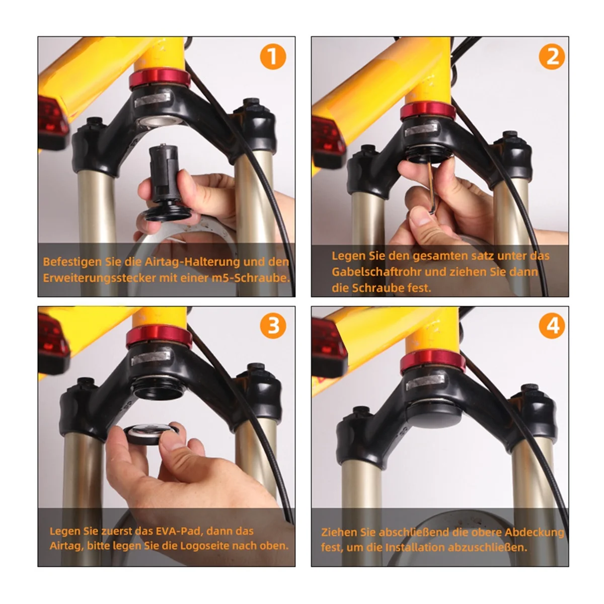 ABGN противоугонное крепление для велосипеда, передняя вилка для велосипеда, кронштейн для нижней трубки для чехла, водонепроницаемый держатель для велосипедного трекера, чехол