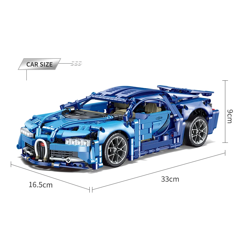 City Technical 1:14 Bugattied Super Racing Car Building Blocks Model MOC Assemble Sports Vehicle Bricks Toys For Kids Adult Gift