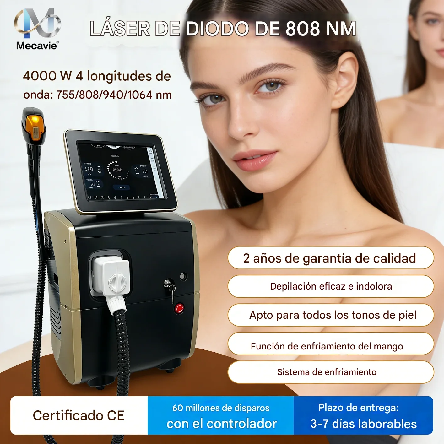2026 NEW Premium 808nm Laser Hair Removal Device Permanent Hair Removal System Best Choice Beauty Appliance for Bikini Body
