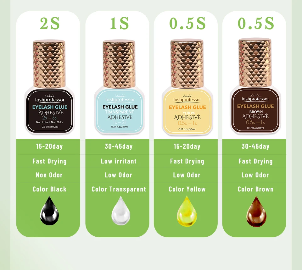 0,3S individueller Kleber für Wimpernverlängerungen, Schwarz/Klar, schnell trocknend, starker Kleber, langlebige Farbe, Wimpernverlängerungskleber, Make-up – Detail 4
